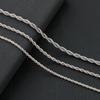 Collar Trenzado de Acero Inoxidable de 3 mm/4 mm/5 mm, Herrajes Galvanizados al Vacío/Cadena Metálica Gargantilla Estilo de Nicho de Lujo Ligero