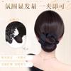 Peruca Coque de Cabelo Elástico de Cabelo para Mulheres, Presilha de Garra, Cabelo Realista, Parte de Trás Completa da Cabeça, Ferramenta de Penteado Coque Baixo, Coque de Peruca