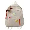 Mochila Escolar Estilo Coreano, Gran Capacidad, Mochila Casual de Color Sólido, Estilo Femenino, Almacenamiento de Mochila Fresco y Versátil