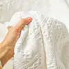 Tela a prueba de polvo para cubierta de piano, cubierta de piano, paño para teclado, tejido de punto, media cubierta, cubierta completa, cubierta de piano blanca de alta calidad con borlas