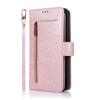 Funda con tapa para teléfono móvil iPhone XR con cordón y cremallera multifunción con división de nueve tarjetas para iPhone XS Max