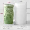 Jiahui Mei Vela Aromática Cilíndrica em Relevo Natalina Transfronteiriça Gesso Resina Moldagem por Gotejamento Ornamento Decoração Molde de Silicone