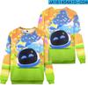 Moletom Pulôver Gola Redonda Robô Espacial Astro Bot Novo Produto 3D para Adultos e Crianças com Estampa