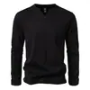 2024 otoño e invierno comercio exterior transfronterizo nueva camiseta de manga larga para hombre talla europea moda Amazon costuras camiseta básica británica