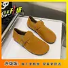 Sapatos únicos Birkenstock de sola macia de um passo, sola plana, estilo pequeno Chanel, sapatos Birkenstock foscos femininos 2026 verão outono novos, sola grossa, retrô