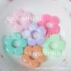 Acrílico 4,5*18mm flores sólidas ocas claras material com contas feito à mão atacado por catty