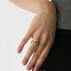 Anillo de apertura de doble capa con bobinado transfronterizo para mujer, nicho, alta calidad, acero de titanio, electrochapado en oro de 14K, joyería superpuesta, venta al por mayor