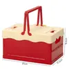 Caja de Almacenamiento con Tapa para Regalos y Recuerdos, Caja de Almacenamiento Portátil para Snacks de Estudiantes, Caja de Plástico para Cosméticos, Caja Organizadora de Almacenamiento