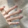 Productos terminados para uñas en caja transparente, venta al por mayor, pegatinas extraíbles para uñas, perforaciones, arte de uñas, colección transfronteriza prefabricada