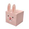 Caja de dulces de regalo cuadrada de color de procesamiento linda linda con forma de oso conejo en stock caja de embalaje de papel plegable