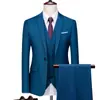 Traje para Hombre 2024 Estilo Coreano Ajustado Traje Pequeño Vestido Formal Profesional Vestido de Padrino Vestido de Novio Traje de Tres Piezas