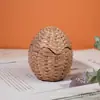 Artesanato em Resina Transfronteiriço, Porta-Vela de Ovo em Rattan com Padrão Europeu, Vela Perfumada, Decoração de Casa, Presente de Lembrança