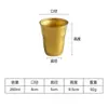 Taza Pequeña de Acero Inoxidable 304 Estilo Coreano con Forma de Cintura para Uso en Casa, Taza de Té, Taza Dorada para Bebidas Comerciales, Taza de Bar, Taza de Café