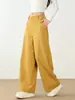 Pantalones de Traje Azules Marinos para Mujer, Nuevo Estilo Otoño 2026, Caídos de Cintura Alta Rectos Sueltos Casuales de Pierna Ancha