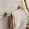 Toallero sin perforaciones Estante para inodoro y baño Montado en la pared Toallero de enfriamiento de un solo polo Aluminio espacial Estante de almacenamiento para cocina