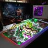 Alfombrilla de ratón luminosa de color mágico, supergrande, para juegos de deportes electrónicos, con luz RGB, deslizante, para comer pollo, para ordenador, con LED