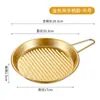 Molde para Pizza de Acero Inoxidable con Doble Asa Plato para Snacks Plato para Mariscos Molde para Hornear Estilo Coreano Plato para Papas Fritas Pollo Molde para Hornear con Asa Única
