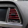 Ar condicionado do carro saída de ar decorativo tira clipe modificado interior suprimentos em forma de U galvanoplastia brilhante tira cromada cor Universal
