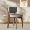 Silla de Comedor de Madera Maciza Simple Moderna Mesa y Sillas de Comedor para el Hogar Silla con Respaldo de Lujo Ligero Silla de Tocador Silla de Diseñador para Casa de Huéspedes Hotel