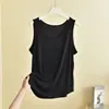 Camiseta sin mangas modal de cuello redondo para mujer talla grande, nuevo estilo de verano, holgada, casual, sin mangas, fina, top versátil
