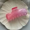 Padrão de Fluxo de Mármore Cor Gradiente Gelatinosa Combinação Grande e Pequena Presilhas de Tubarão Presilhas de Cabelo Transparentes Acessórios de Cabelo Cor Gelatinosa