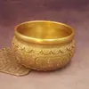 [Ventas Directas de Fábrica] Cuenco del Tesoro Ruyi Auspicioso de Latón, Relieve Estilo Chino, para el Hogar, Sala de Estar u Oficina - una Pieza Decorativa para Atraer Riqueza