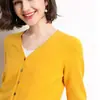 Cardigan de Mujer Versión Coreana Estilo Ol Otoño 2026 Manga Larga Cuello en V Suéter Recto Nueva Colección de Otoño
