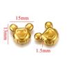 Cuentas perforadas de acero inoxidable cuentas espaciadoras de agujero grande chapadas en oro de 18 quilates cuentas para collar con colgante joyería DIY pulsera al por mayor