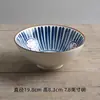Tazón de Sopa Cerámico Artesanal Tazón Grande Tazón para Fideos Tazón para Fideos Instantáneos Tazón para Ramen Vajilla para Uso Doméstico Tazón Cónico de 8 Pulgadas