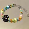 Pulsera japonesa y coreana linda de cerámica con cuentas de color tulipán, diseño de nicho, linda mariposa con cuentas al por mayor