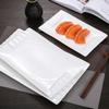 Plato Qin Cerámico Largo Cuadrado Huiyouda Plato de Cena Hogar Postre Creativo Estilo Coreano Plato Japonés Plato para Verduras al Vapor Plato para Dumplings Sushi