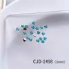 Acessórios Brilhantes de Zircônia 5A em Formato de Coração para Nail Art, Decorações de Unha de Alta Qualidade com Borda Chanfrada e Banhadas, Strass para Unhas, Diamantes em Formato de Coração