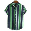Nuevas Camisas de Verano para Hombre Camisas Hawaianas de Playa Casuales de Manga Corta Estilo Holgado Estampado