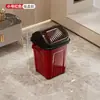 Papelera de tapa abatible transfronteriza para almacenamiento de residuos de cocina en casa, cubo sanitario cuadrado de plástico de tapa abierta, papelera