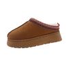 Botas de Nieve de Boca Mao Mao para Mujer 2024 Invierno Nuevo Estilo Coreano Fondo Grueso Tubo Corto Engrosadas Slip-on Perezosas Ligeras Zapatos de Algodón