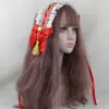 Fofa Estilo Japonês Menina Doce Lolita Menina Coração Borla Faixa de Cabelo Doce Lolita Feito à Mão Renda Laço Acessórios de Cabelo