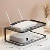 Estante de Colocación para Router para Uso Doméstico, Estante de Almacenamiento Multicapa para Decodificador de TV para Escritorio de Sala de Estar, Estante de Refrigeración para Módem Óptico con Diseño Hueco