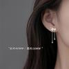 Pendientes de flores de plata de ley 925, nuevos pendientes de alta gama para mujer de 2024, pendientes de nicho ligeros de lujo.