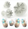 Vela Aromática de Flor de Nieve Navideña Transfronteriza Piezas de Fragancia de Yeso Decoración del Hogar Molde de Silicona Herramientas de Repostería Mousse