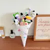 Ramo de Muñeca de Helado Producto Terminado Muñeca Creativa Sosteniendo Flores Regalo Festivo para Amigos Regalo de Cumpleaños Al Por Mayor