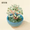 Base de posavasos de árbol de cristal natural, árbol de la fortuna con virutas de cristal amarillo, árbol del dinero, decoración de fortuna para el hogar y la oficina, venta al por mayor