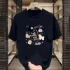 Atacado Exportador Fabricante Camiseta de Verão Simples Confortável Jovem Estampa de Urso Americano Manga Três Quartos Gola Redonda