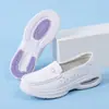 Sapatos de Enfermagem para Primavera e Verão para Mulheres, com Amortecimento a Ar, Sola Macia, Respiráveis, Não Cansativos, Antiderrapantes, Sapatos Específicos para Enfermagem Hospitalar, Sapatos Brancos de Trabalho
