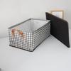 Nova caixa de armazenamento de roupas xadrez para guarda-roupa multiuso caixa de armazenamento para guarda-roupa algodão e linho quarto Caixa de armazenamento de brinquedos fábrica