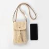 Bolsa Cruzada de Verano 2022 Nuevo Estilo Japonés y Coreano Ins Exportación Amazon con Borlas Tejida de Paja Transfronteriza para Mujer Bolsa para Teléfono Móvil