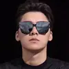 Nueva Tendencia de Moda Gafas de Sol Polarizadas con Montura Grande Estilo Li Yifeng Gafas de Sol Estilo Coreano Gafas de Sol Fotográficas para Calle de Mujer
