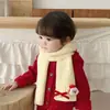 Bufanda Infantil Qiunan Otoño e Invierno Atmósfera Navideña Niños y Niñas Cálida y Resistente al Frío Bufanda Tejida para Bebé