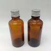 Frasco de óleo essencial de 5ml-100ml frasco de vidro frasco de produto para cuidados com a saúde tampa de alumínio fábrica estoque Frasco de vidro transparente marrom