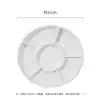 Plato desechable de plástico PS para fiesta picnic dim sum plato con compartimentos para fruta 31cm snacks plato de seis compartimentos