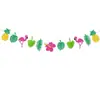 Nuevo Banner de Decoración de Cumpleaños con Temática Hawaiana, Banner de Decoración para Fiesta de Cumpleaños de Verano, Guirnalda de Fondo Costero